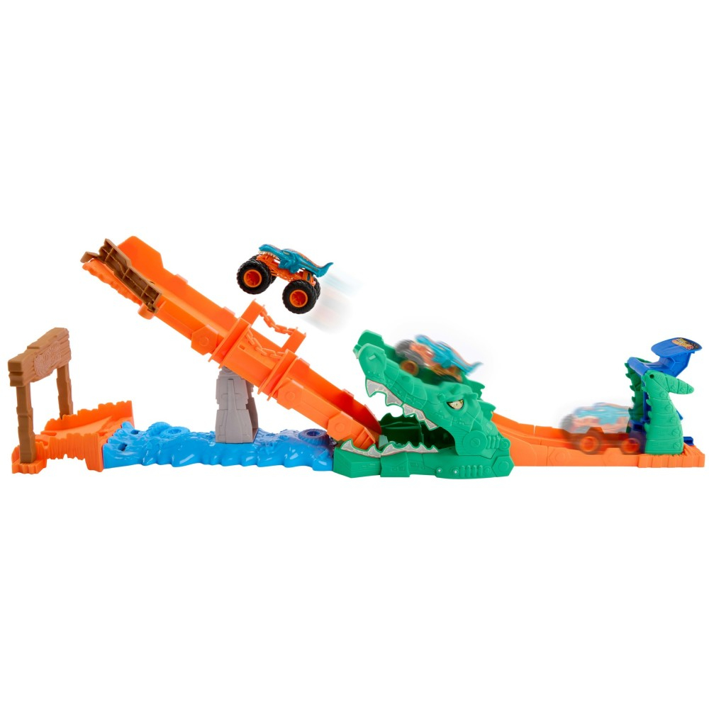 Hot Wheels Monster Trucks - Гоночная трасса КРОКОДИЛЬ + машина JJN45