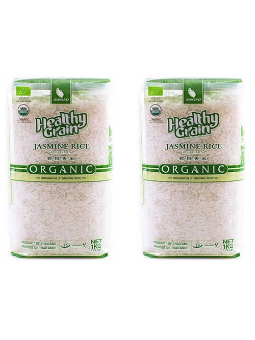 Рис Sawat-D Organic Жасмин тайский белый 1 кг, 2 шт