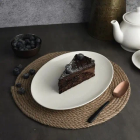 Блюдо овальное 26*19 см, h=2.2см, фарфор "NOBLE" серия "Fine Plus"