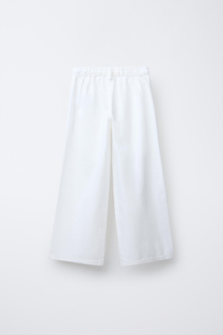 ZARA ДЖИНСЫ WIDE LEG, БЕЛЫЙ