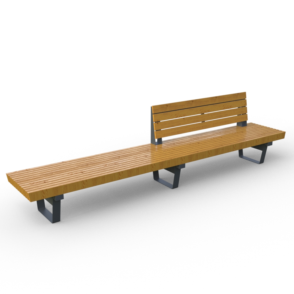 Скамейка Rail Road 02 продольная двойная