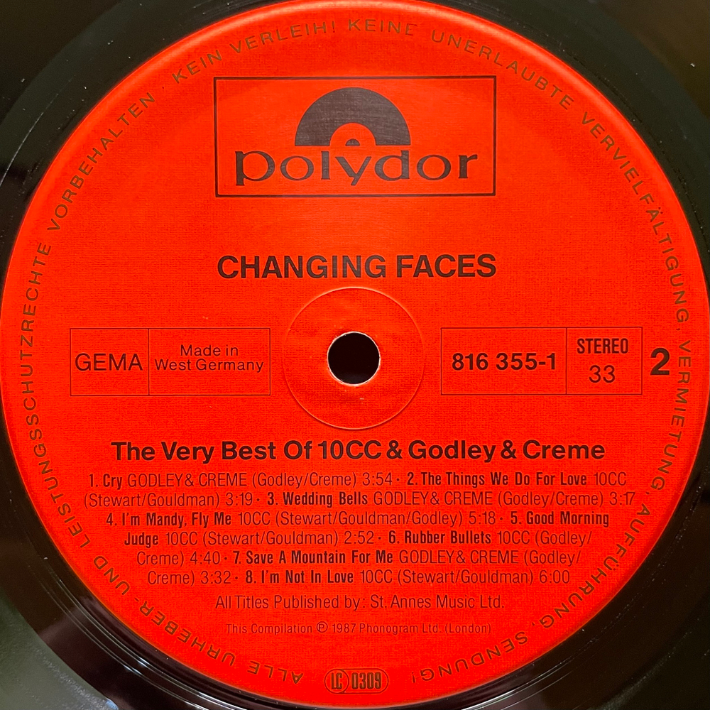 10cc And Godley & Creme ‎– Changing Faces (Германия 1987г.)