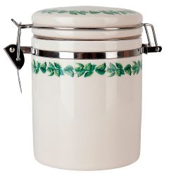 Банка для сыпучих продуктов (клипс)" " 15х10х14см v=630мл (керамика)(подарочная упаковка)