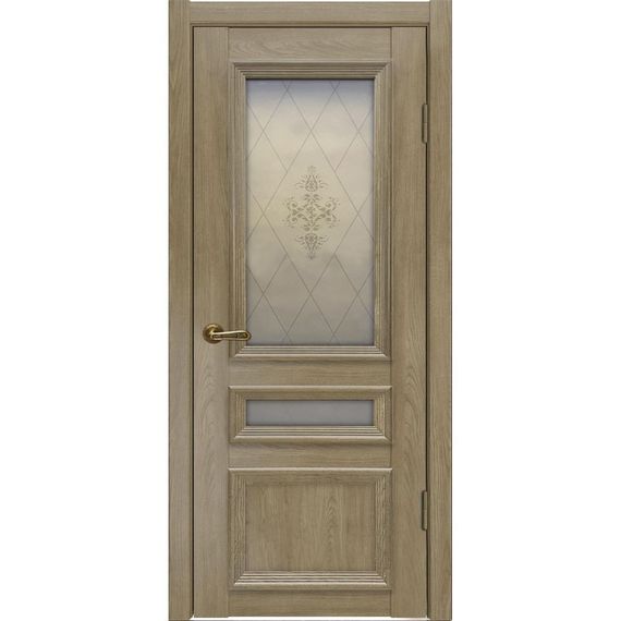 Межкомнатная дверь экошпон Legend Вероника-5 дуб натуральный остеклённая