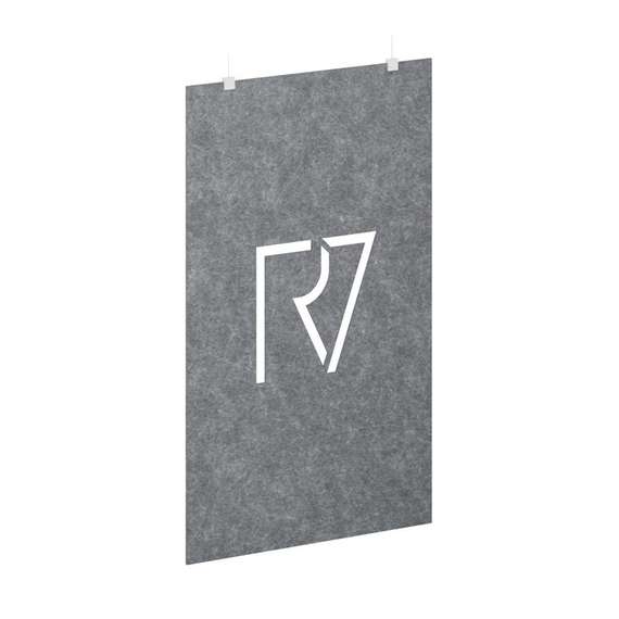 AcustiX Подвесная пергородка с фигурными вырезами VE.PPRF-100.23 Морская Галька 1000*12*2380