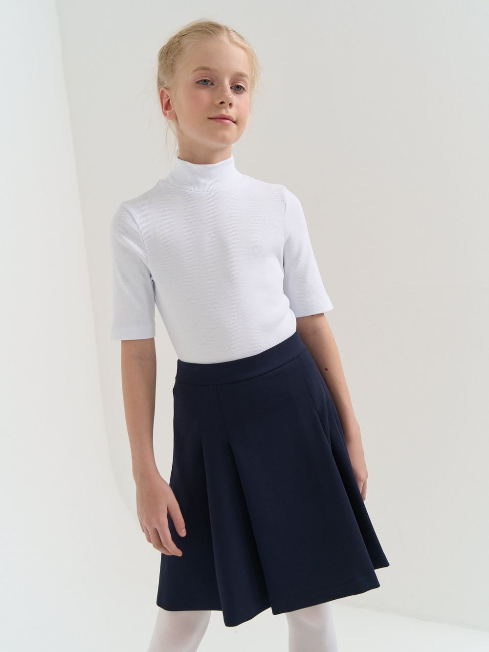 Юбка со складками "Синяя" 7+