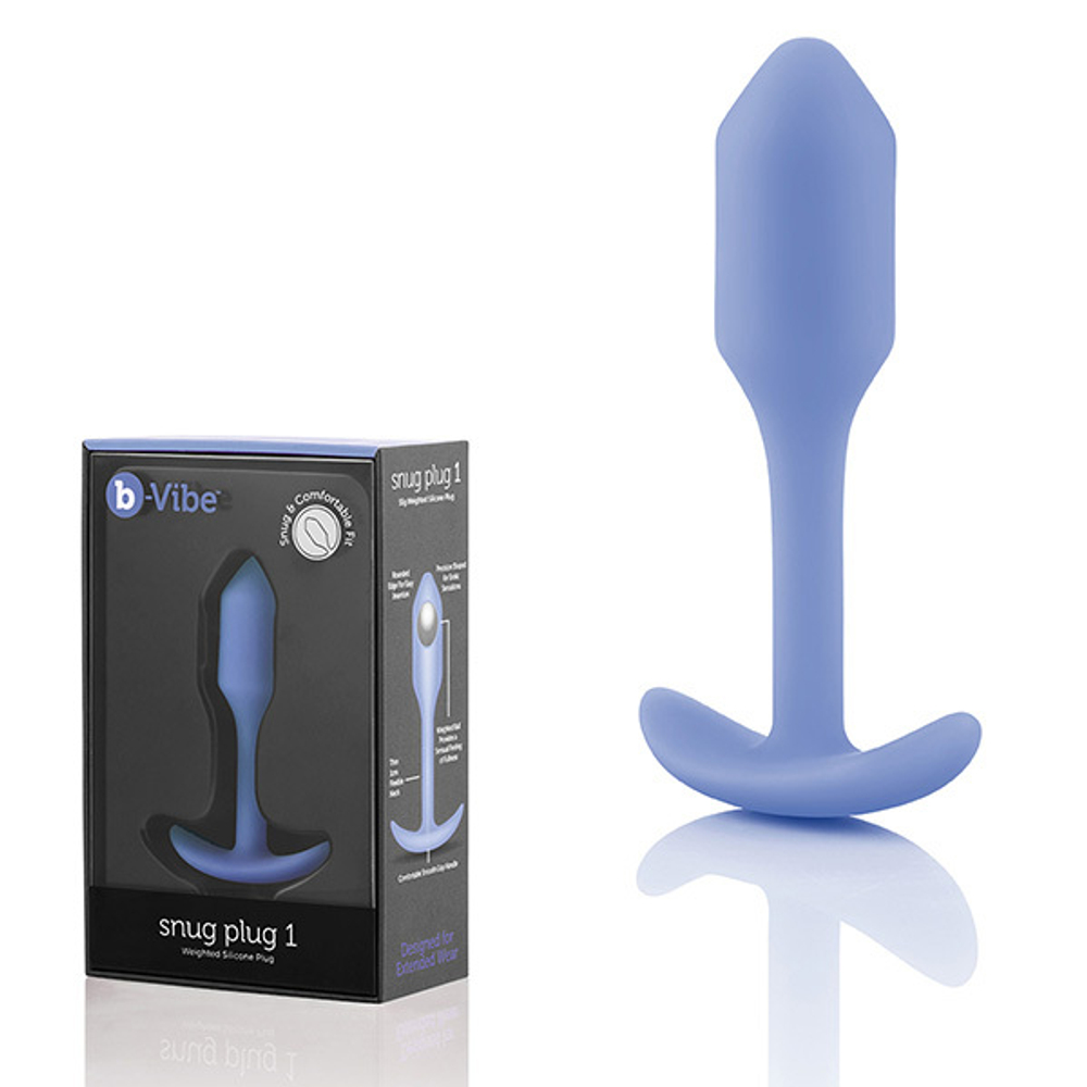 Анальная пробка для ношения цвета сирень 9,6см b-Vibe Snug Plug 1 BV-007-VLT