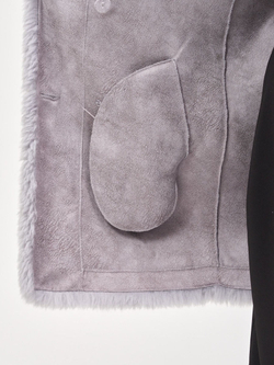 Шуба женская чебурашка тедди полупальто, SilverFox (арт. S1229rm018bz)