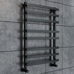 Полотенцесушитель водяной черный матовый Keerol LP3 800x500, вент. углов. 3/4"х1/2" г/ш (пара)