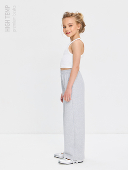 Брюки палаццо из футера