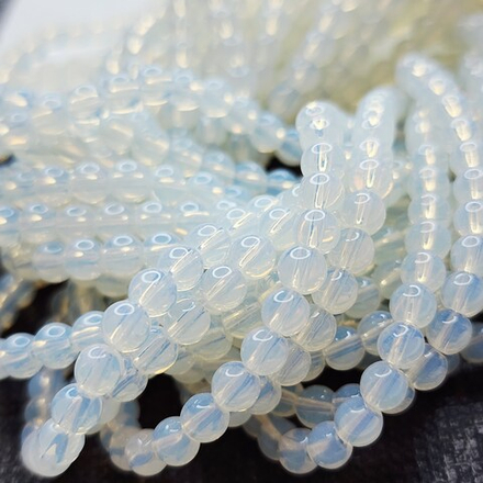 Опалит, стекло, лунный камень имитация, р-р 4мм, цена за нить 33см