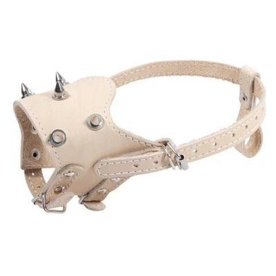 Намордник кожаный с шипами M, 90*90*90мм