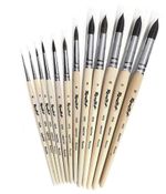 Кисть художественная ROUBLOFF (Рублев) белка, круглая, № 3, короткая ручка, ЖБ1-03,00Б