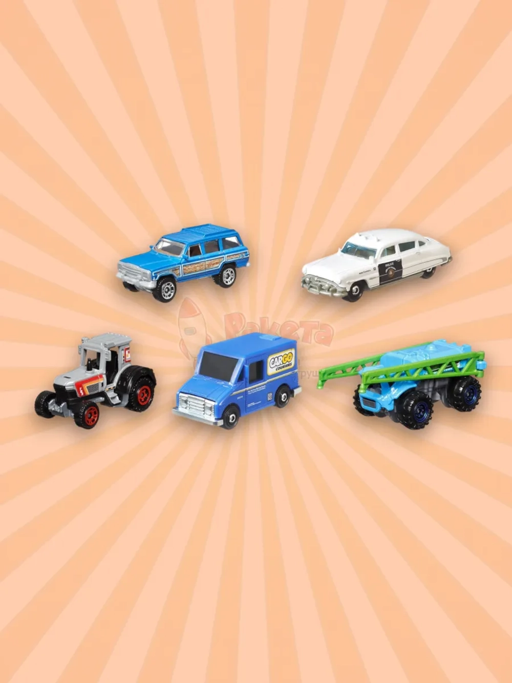 Набор машинок Matchbox 5 шт MBX Countryside 2 C1817