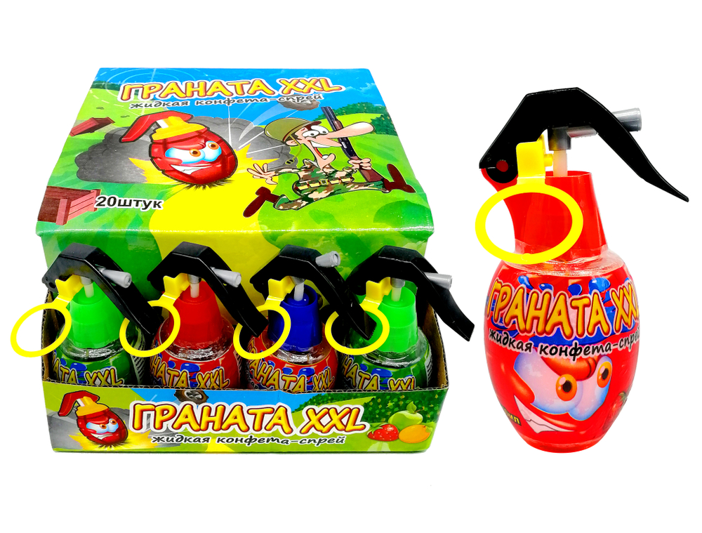 Жидкая конфета-спрэй "Граната XXL" 12*20шт 50мл