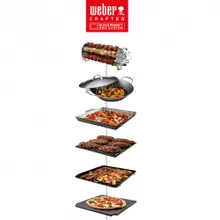 Перфорированный противень Weber Crafted для овощей, рыбы, морепродуктов, 43.5x41.5x5.1 см, нержавеющая сталь