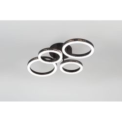 Светильник потолочный светодиодный Rivoli Flora 6191-201 LED 75Вт 3000-6000К чёрный с пультом | Rivoli