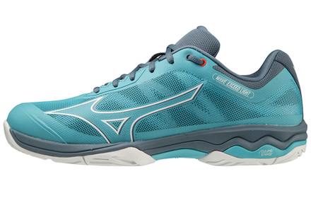 Мужские кроссовки теннисные Mizuno Wave Exceed Light AC - maui blue/white/china blue