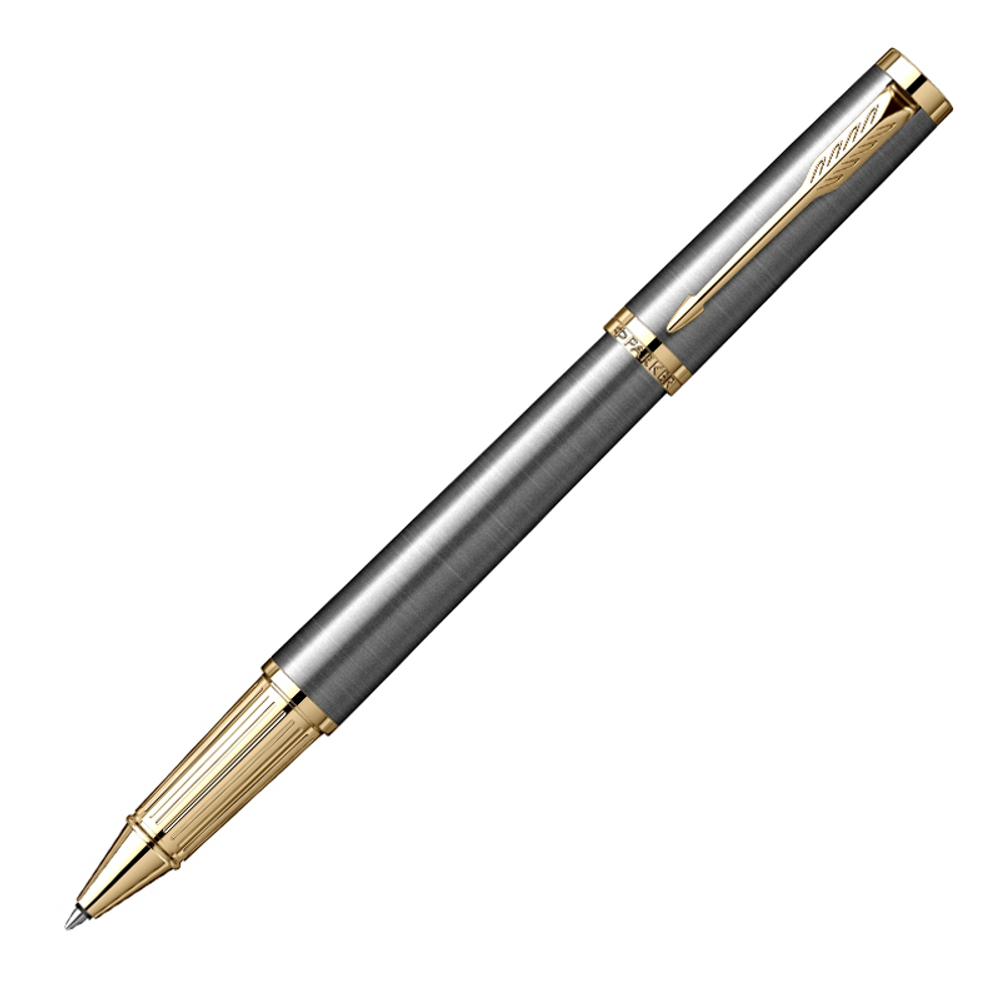 Ручка роллер Parker Ingenuity Grey Core GT (2213727) F черн. черн. подар.кор.