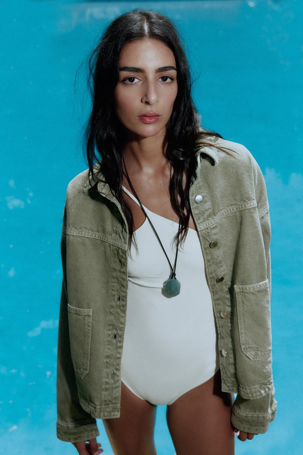 ZARA ДЖИНСОВАЯ КУРТКА Z1975, ХАКИ