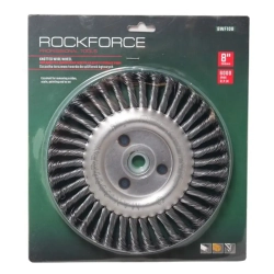 Кордщетка дисковая стальная витая для УШМ 200мм, в блистере RockForce##Rock FORCE RF-BWF108