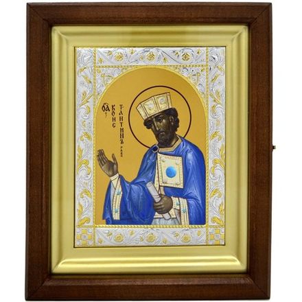 Икона святого Константина, писанная в монастыре.