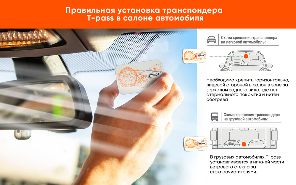 Транспондер T-pass Standart GEA с держателем в комплекте