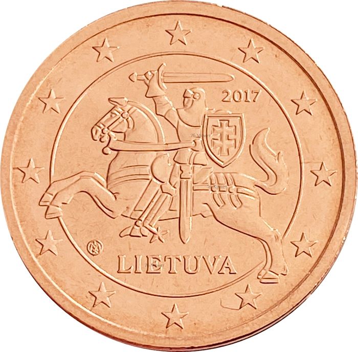2 евроцента 2017 Литва (2 euro cent)