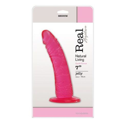 Розовый фаллоимитатор JELLY DILDO REAL RAPTURE PINK 7 - 18 см. (Цвет: розовый)