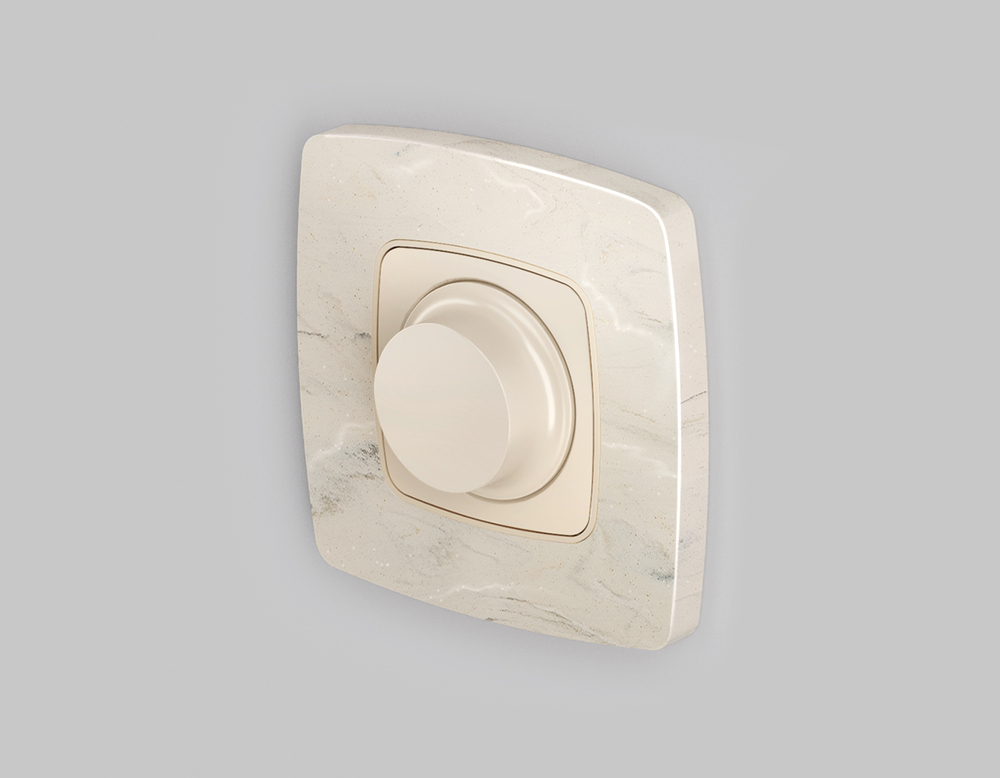 MO325510 Комплект механизма светорегулятора универсального OMEGA Бежевый матовый 25-600W/LED 5-300W QUANT (OP3255, VM136)