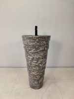 Раковина напольная из мрамора Pedestal Doreng Spiral MN-65926 40х40х90