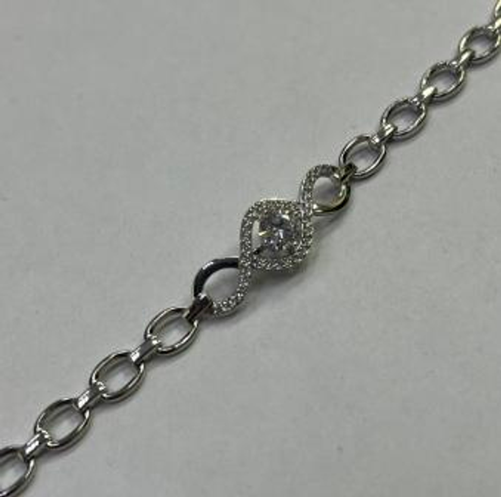 Браслет из золота с фианитами