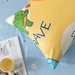 Комплект постельного белья на резинке Сатин Люкс KIDS 100% хлопок CDKR049, 1.5 спальный, наволочка 50x70