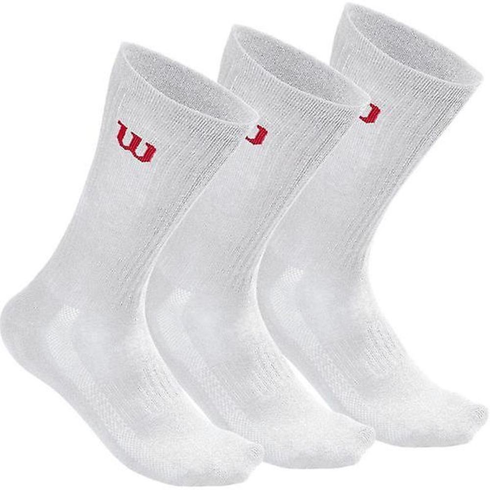 Носки теннисные Wilson Men&#39;s Crew Sock 3P - white