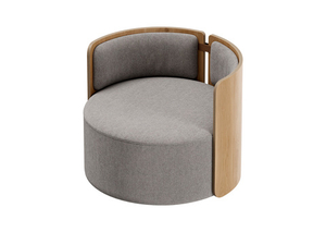 Кресло крутящееся Lagom 800 (капучино твид, натуральный дуб)
