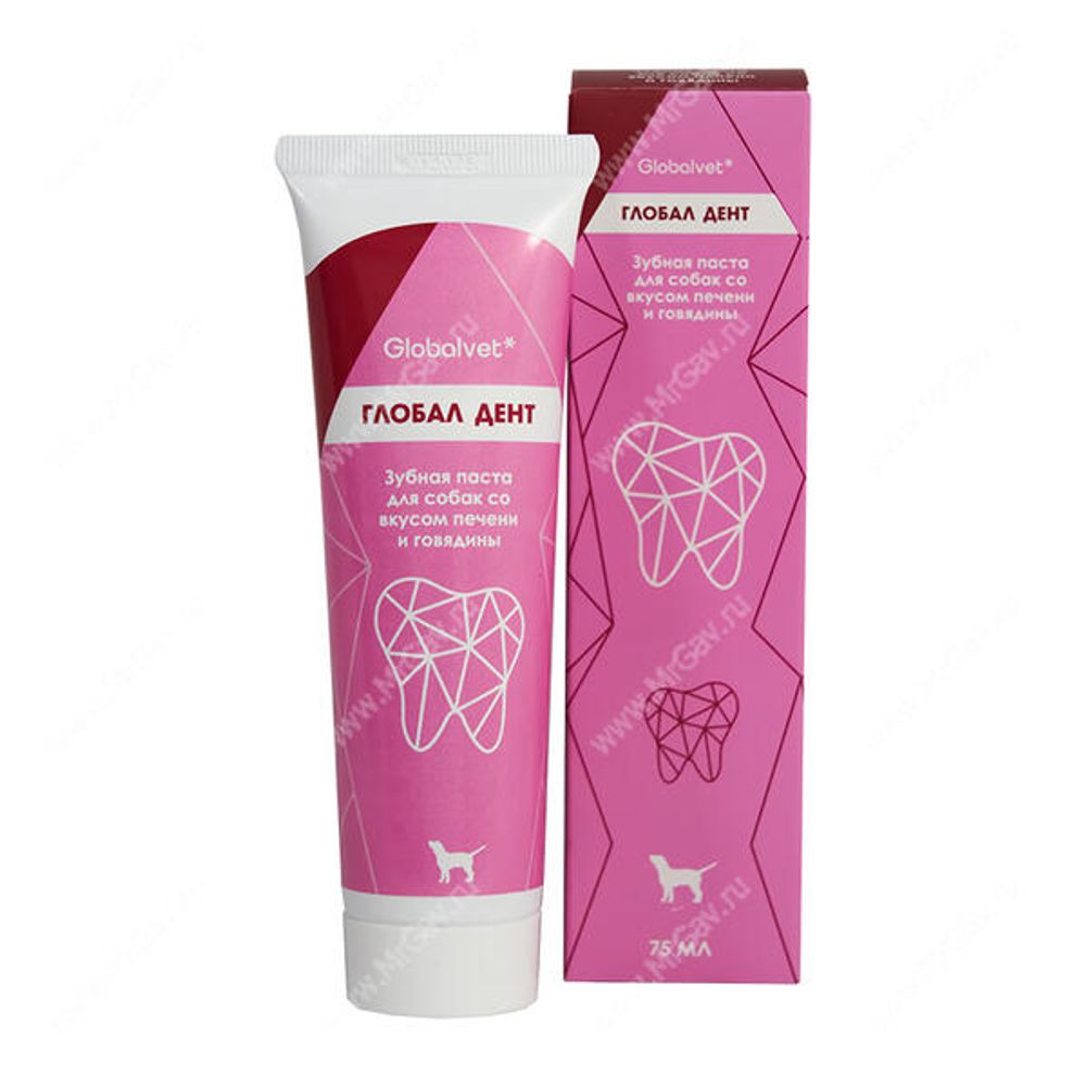 Паста зубная Глобал-дент для собак и кошек со печени и говядины - 75 мл