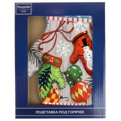 Подставка под горячее с пробкой " " 20*25*0.5см. (подарочная упаковка)