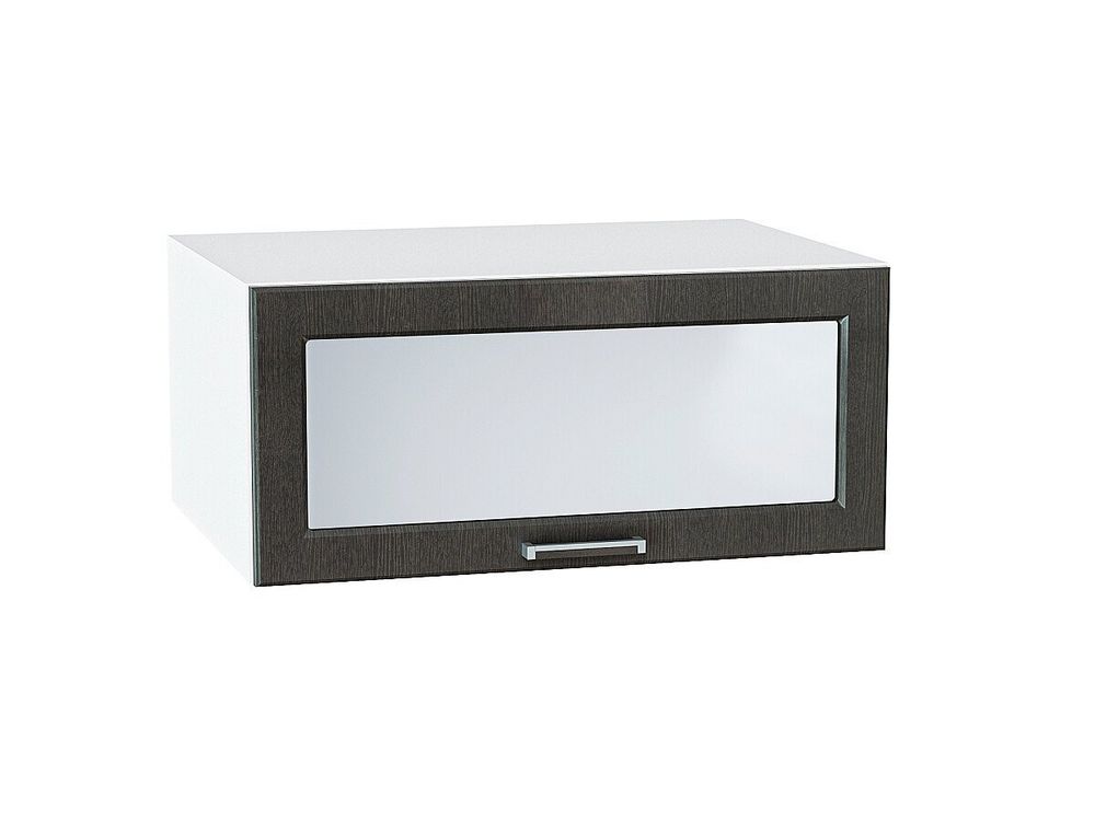 Шкаф верхний горизонтальный остекленный глубокий Прага