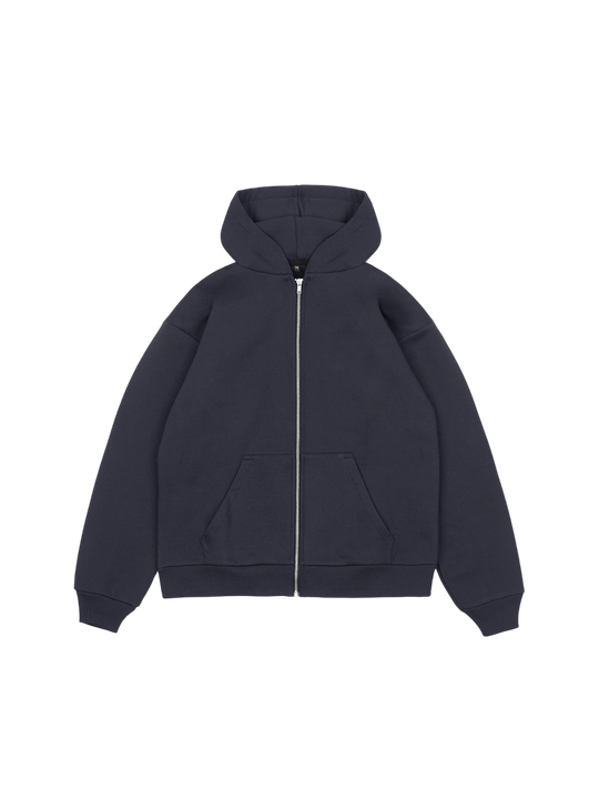 Худи оверсайз на молнии без начеса (графит)