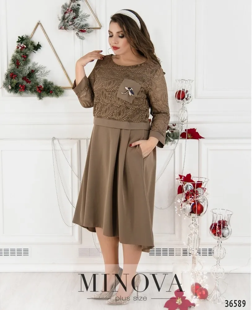 Платье 8619-1-мокко Minova