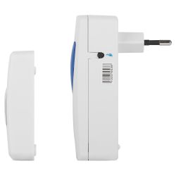 Звонок дверной ЭРА C93 беспроводной от сети белый с синим 6 мелодий