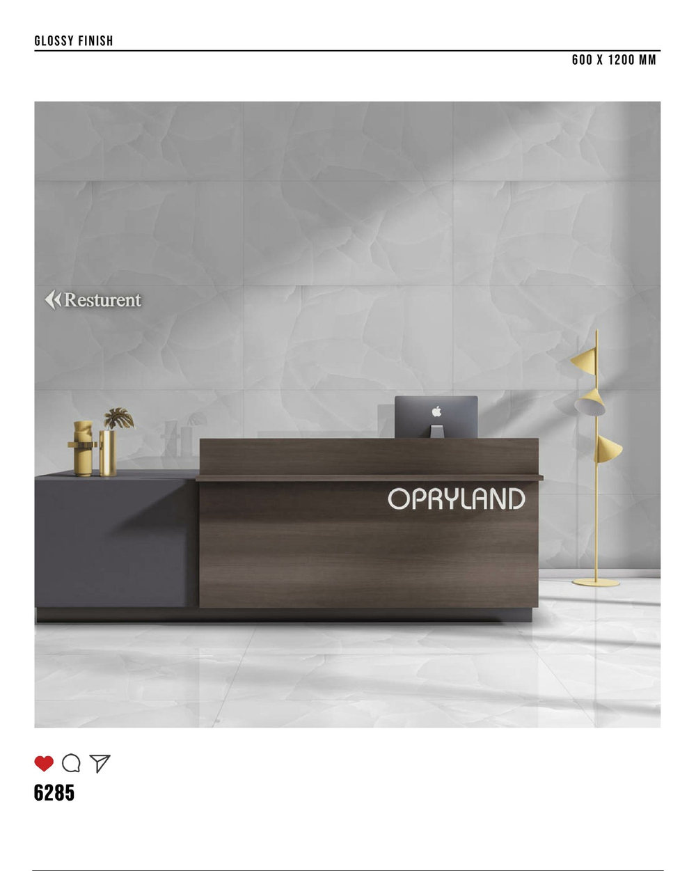 Керамогранит glossy №3 60х120, 6285