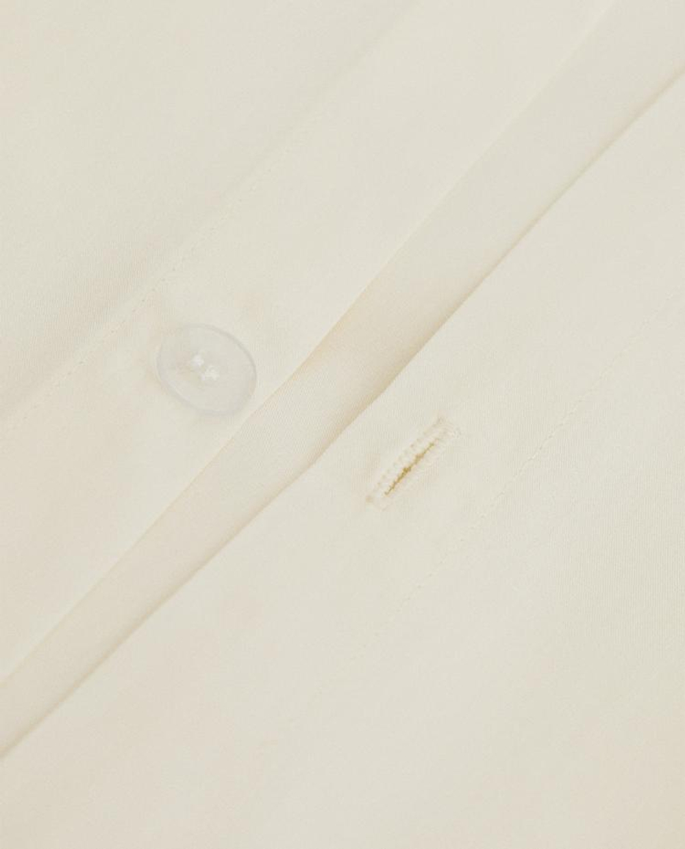 ZARA HOME (200 НИТЕЙ) ПОДОДЕЯЛЬНИК ИЗ ХЛОПКА ПЕРКАЛЬ, ВАНИЛЬНЫЙ