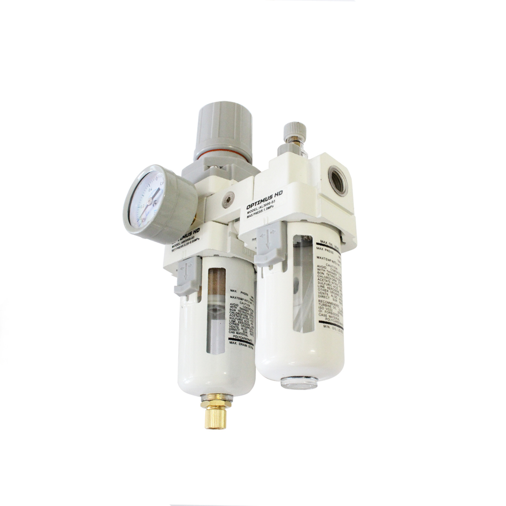 AC3010-03 Блок подготовки воздуха 3/8" с фильтром, манометром, маслораспылителем и регулятором давления