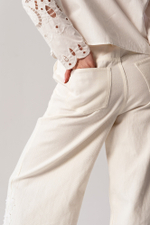 Брюки с кружевом