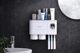 Органайзер ( дозатор +  держатель щеток +  стаканы): Максимальный комфорт для большой семьи