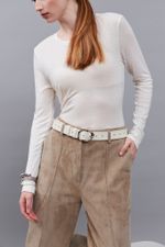 БАЗОВЫЙ РЕМЕНЬ С МЯТОЙ ПРЯЖКОЙ MILK