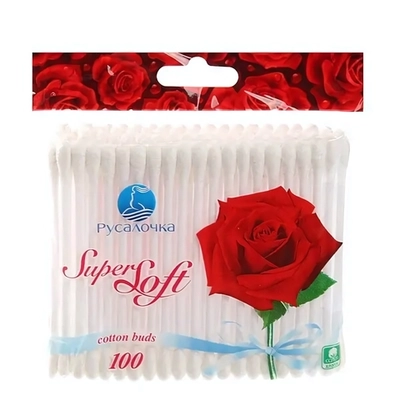 Ватные палочки РУСАЛОЧКА Super Soft 100шт, в ZIP упаковке