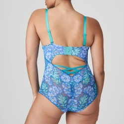 PRIMADONNA Twist Morro Bay Боди с пеной и вырезом в форме сердца, голубой