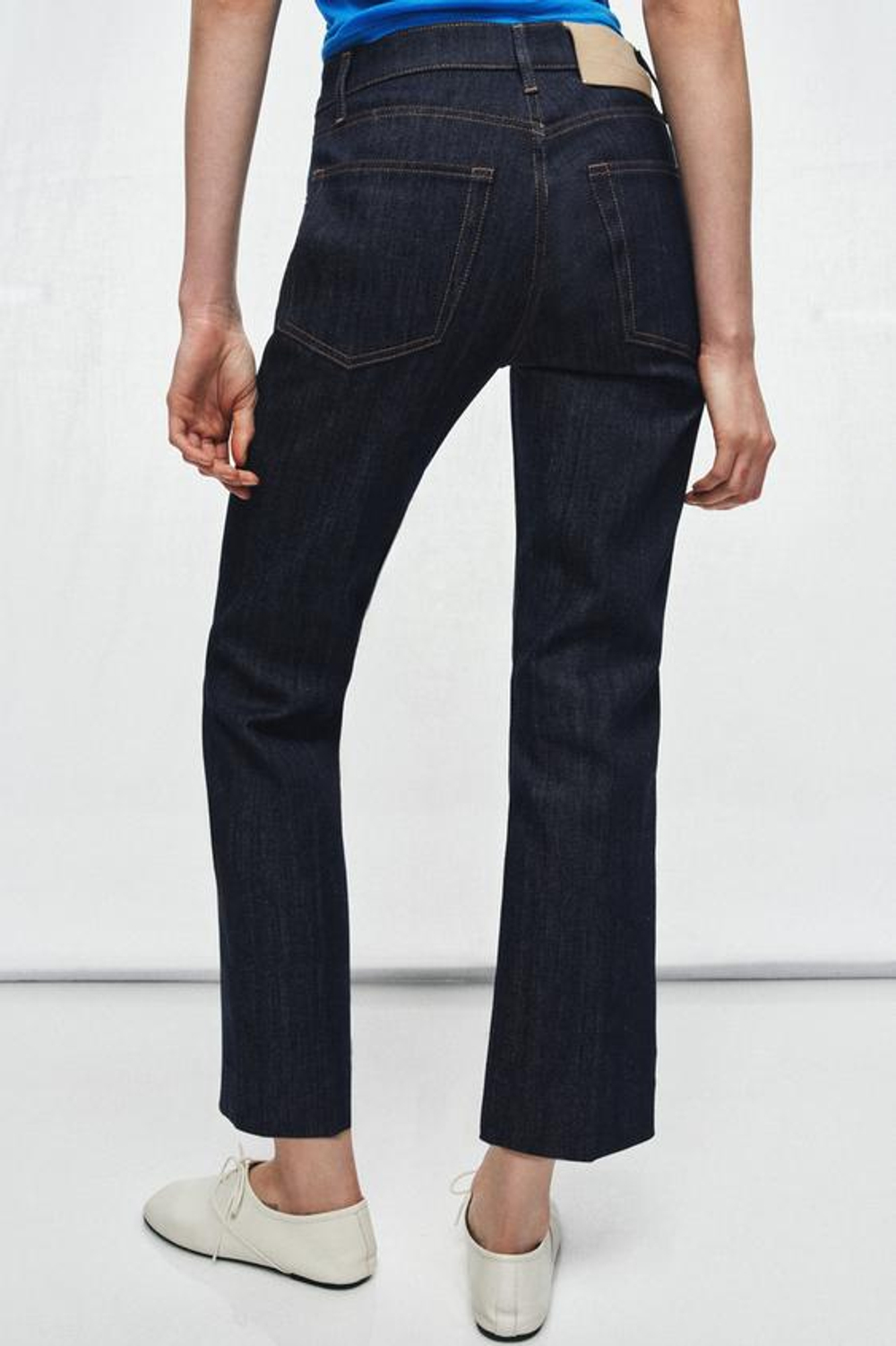 ZARA ДЖИНСЫ BOOTCUT СО СРЕДНЕЙ ПОСАДКОЙ — ZW COLLECTION, СИНИЙ